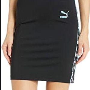 Be Bold Colorblocked Pencil Skirt In Puma Black